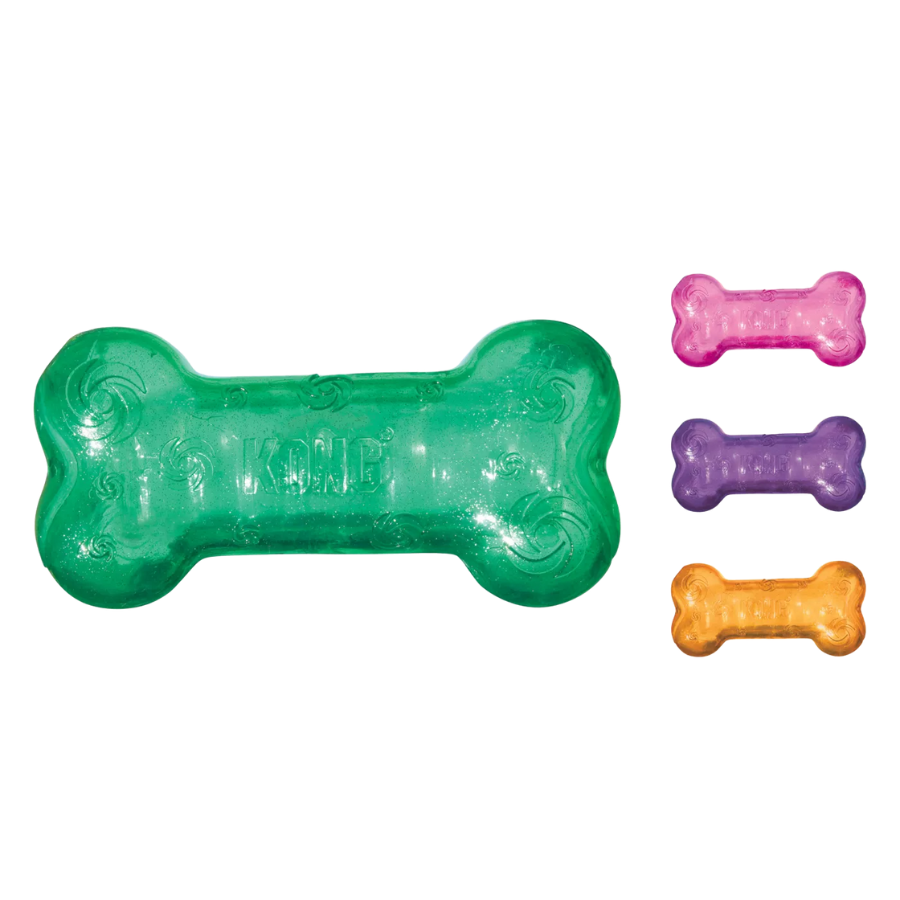KONG Squeezz Crackle Bone - Medium (Color Varies)