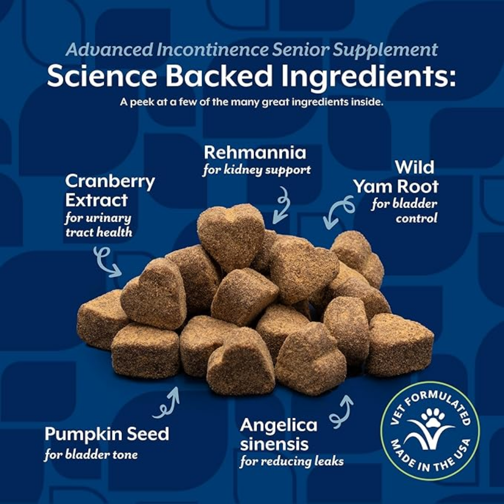 Naturvet Senior Advanced Incontinence with Yam Root - 60 Soft Chews