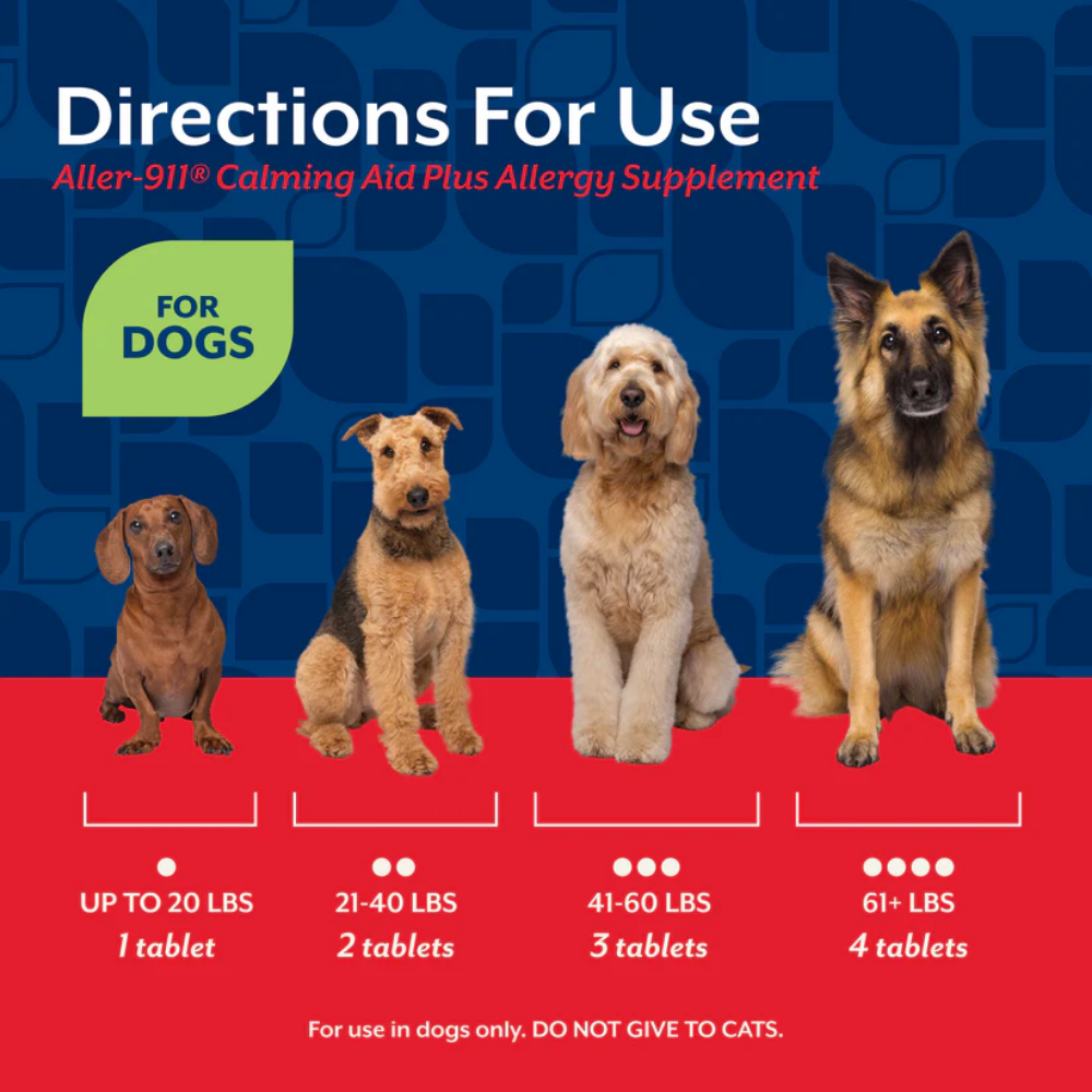 NaturVet Aller-911® Calming and Allergy Aid - 30 Tablets