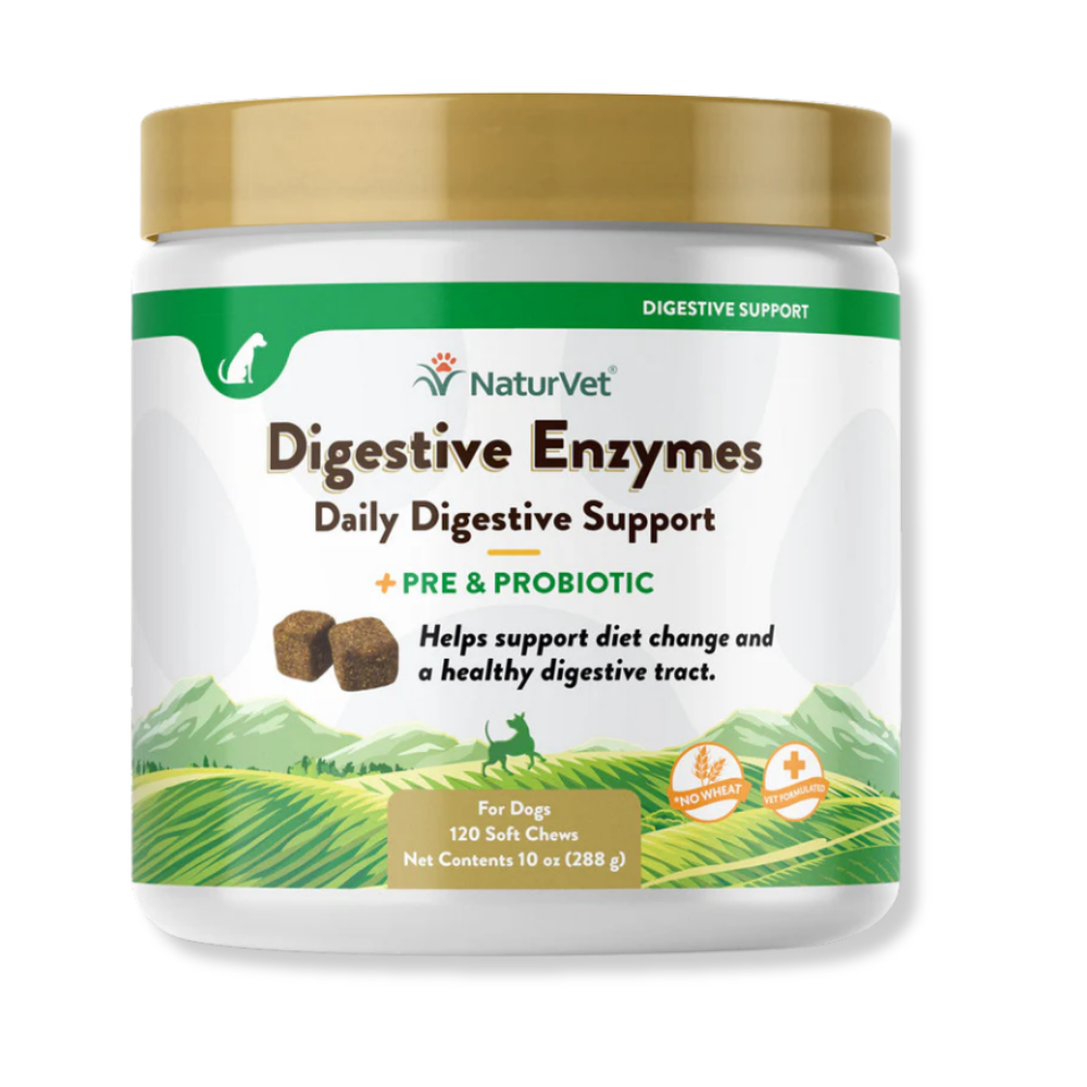 NaturVet Digestive Enzymes With Prebiotics and Probiotic