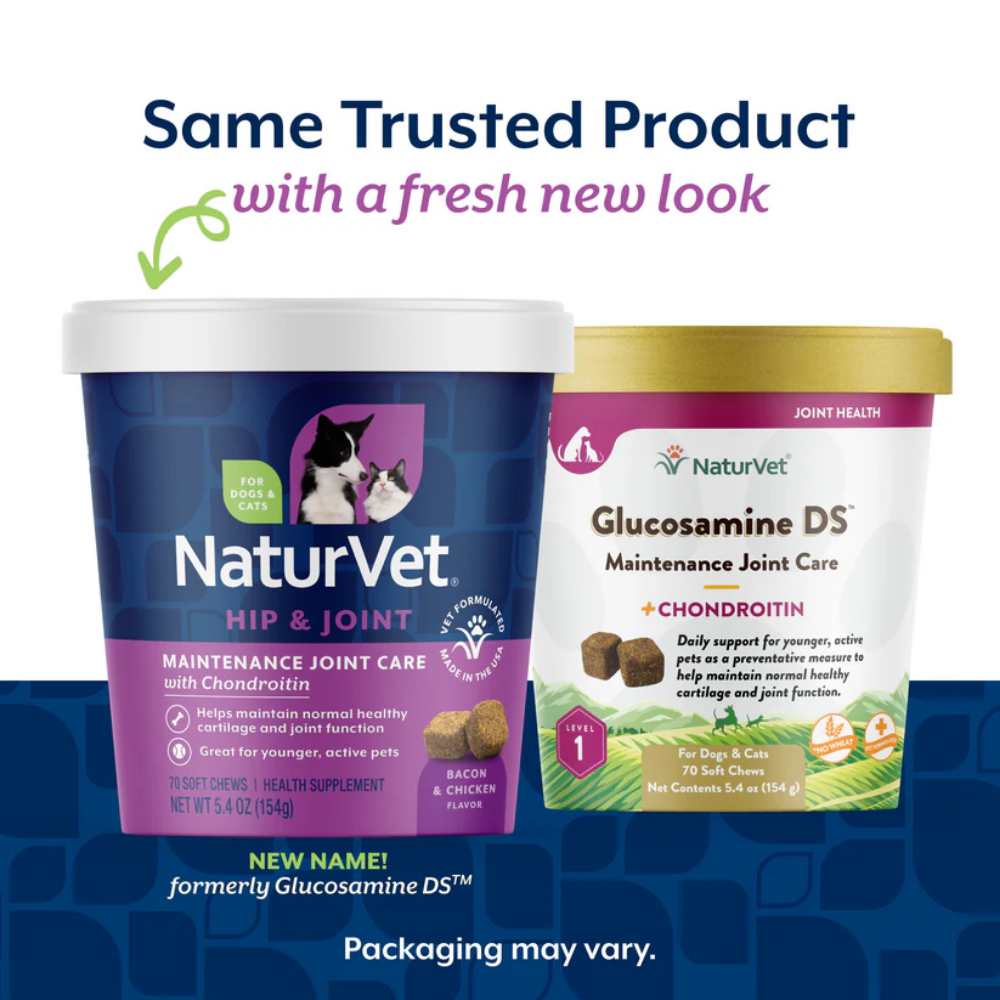 NaturVet Maintenance Joint Care Soft Chews for Dogs and Cats (formerly Glucosamine DS™) - 70 Chews