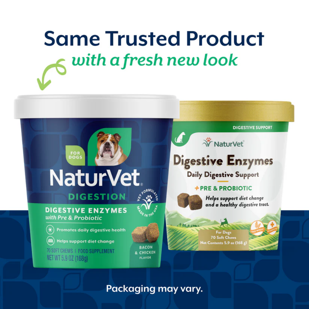 NaturVet Digestive Enzymes With Prebiotics and Probiotic