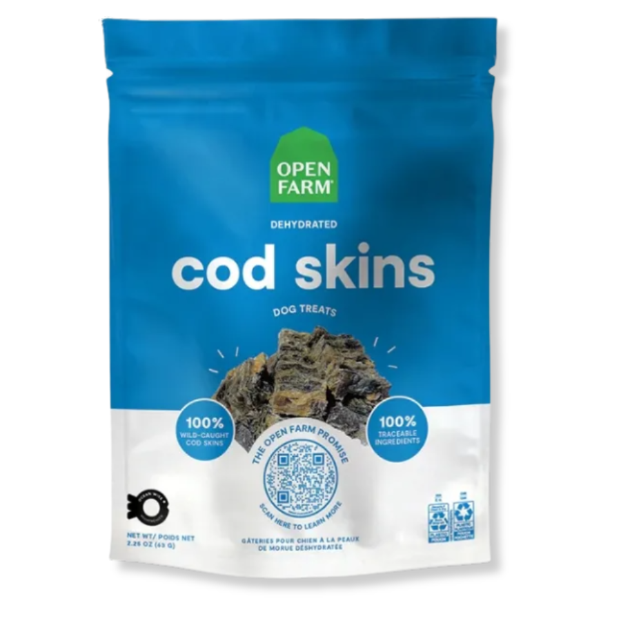 Open Farm Dehydrated Cod Skins Dog Treats