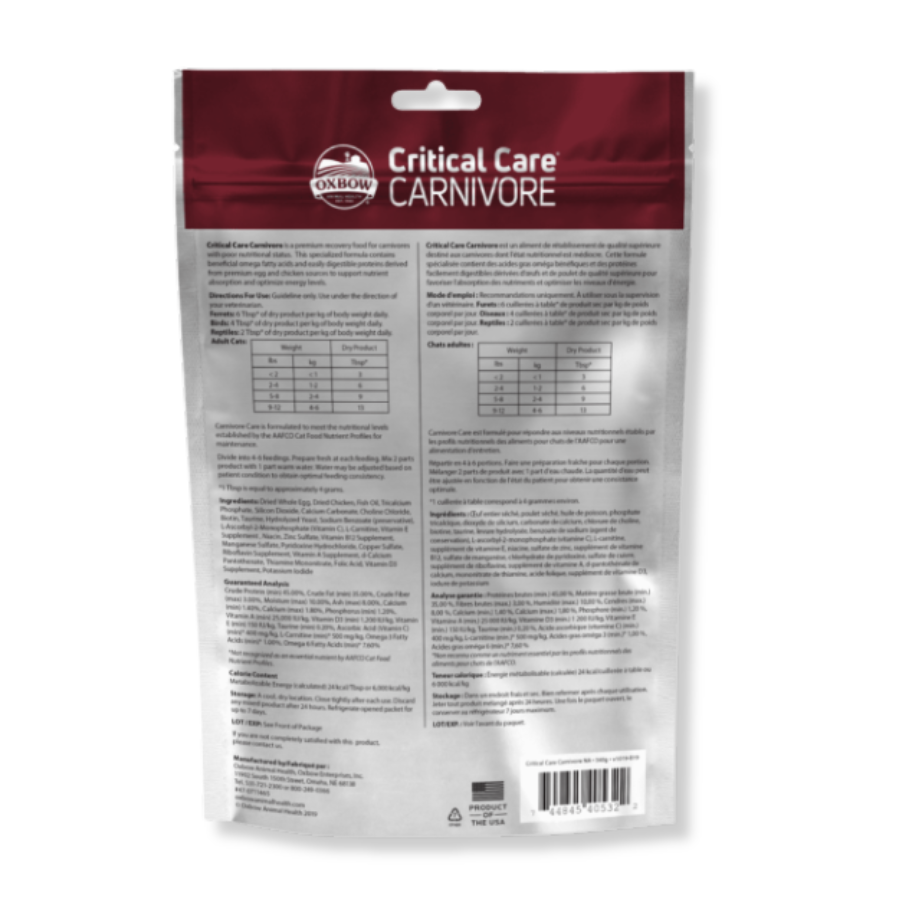 Oxbow Critical Care Carnivore Feeding Formula