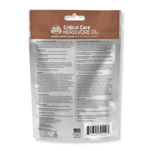 Oxbow Critical Care Herbivore Fine Grind Feeding Formula - Papaya - 3.53 oz