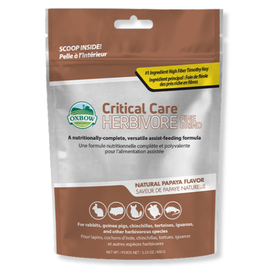 Oxbow Critical Care Herbivore Fine Grind Feeding Formula - Papaya - 3.53 oz