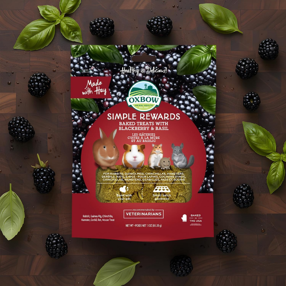 OXBOW Simple Rewards Blackberry and Basil Treats - 3 oz