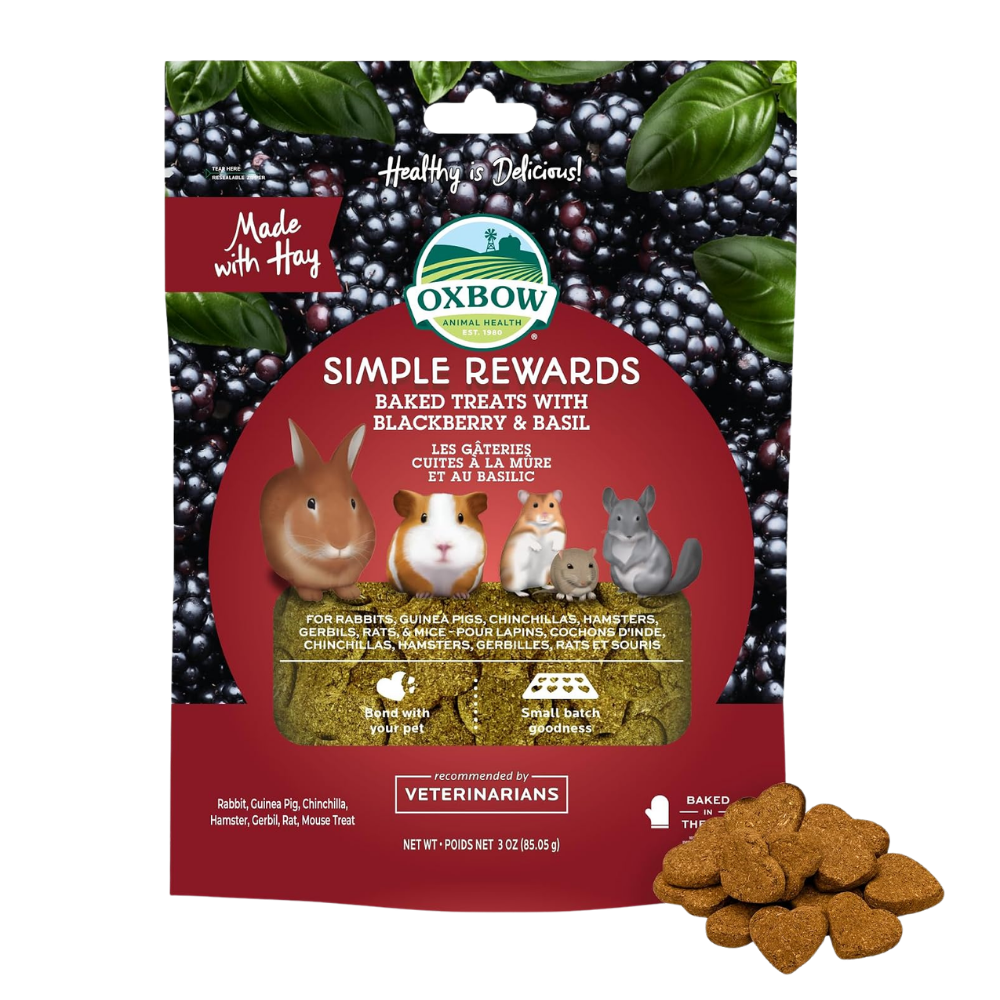 OXBOW Simple Rewards Blackberry and Basil Treats - 3 oz