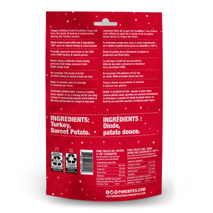 PureBites Holiday Turkey and Sweet Potato Snacks for Dogs - 2.5 oz