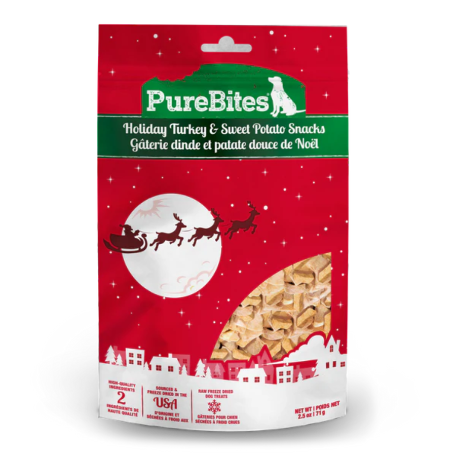 PureBites Holiday Turkey and Sweet Potato Snacks for Dogs - 2.5 oz