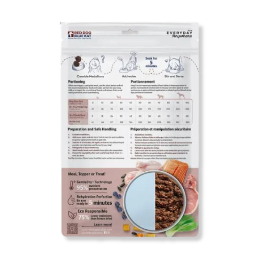Red Dog Blue Kat Everyday Anywhere Gently Dried Raw Dog Food - Lakeside Harvest