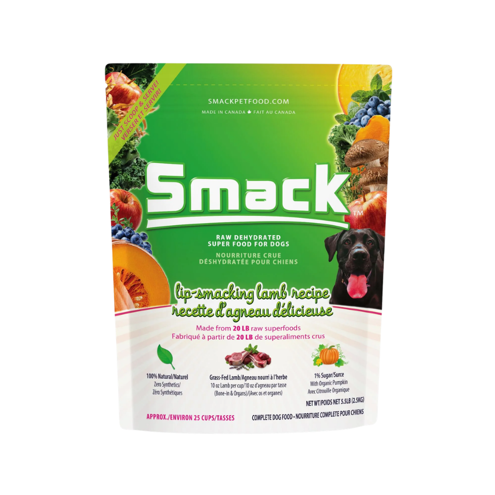 Smack Lip Smacking Lamb Raw Dehydrated Food for Dogs