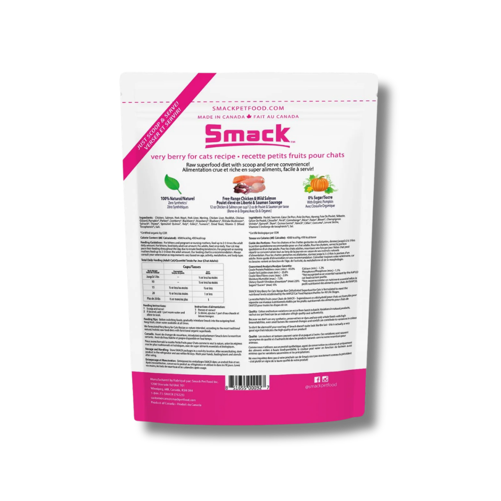 Smack Very Berry Dehydrated Raw Cat Food - 8.8 oz