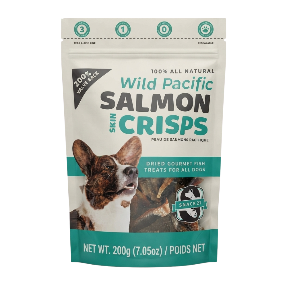 Snack 21 Wild Pacific Salmon Skin Crisps - 7 oz