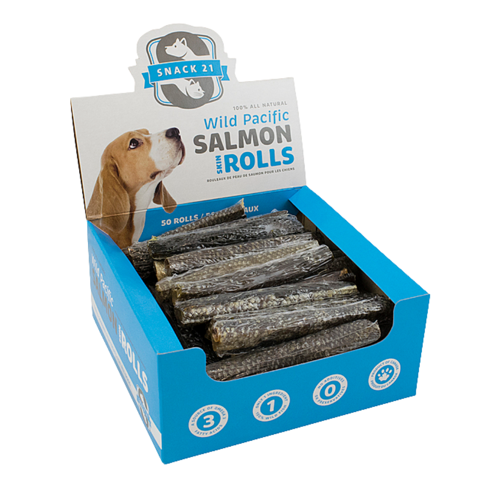 Snack 21 Wild Pacific Salmon Skin Rolls