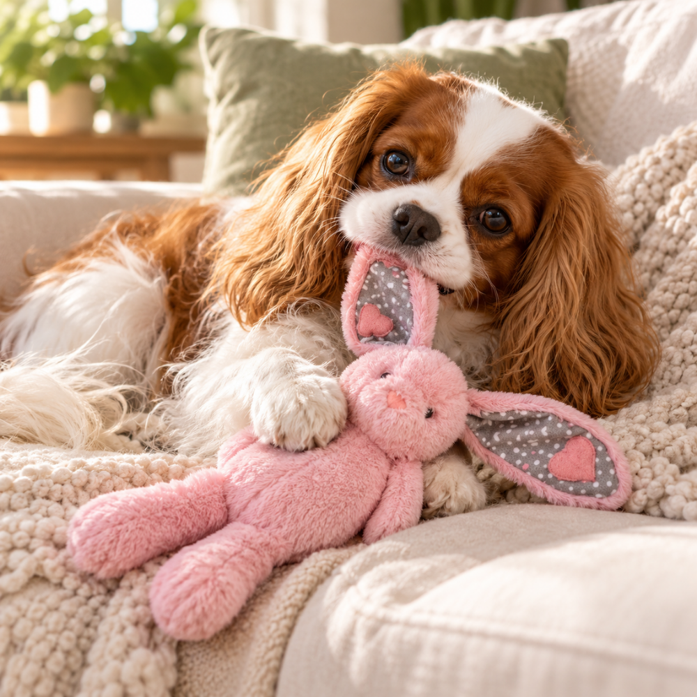 Spot Soothers Heartbeat Bunny Dog Toy - 12" (Assorted)