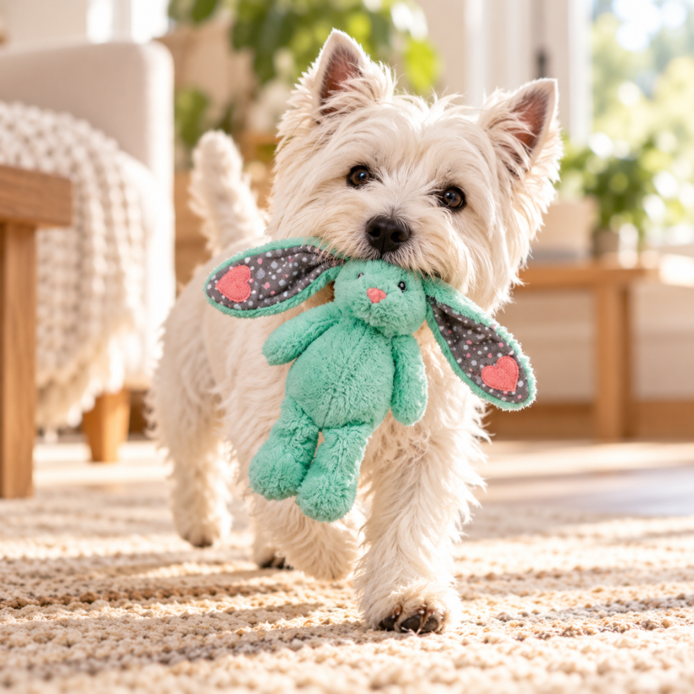Spot Soothers Heartbeat Bunny Dog Toy - 12" (Assorted)
