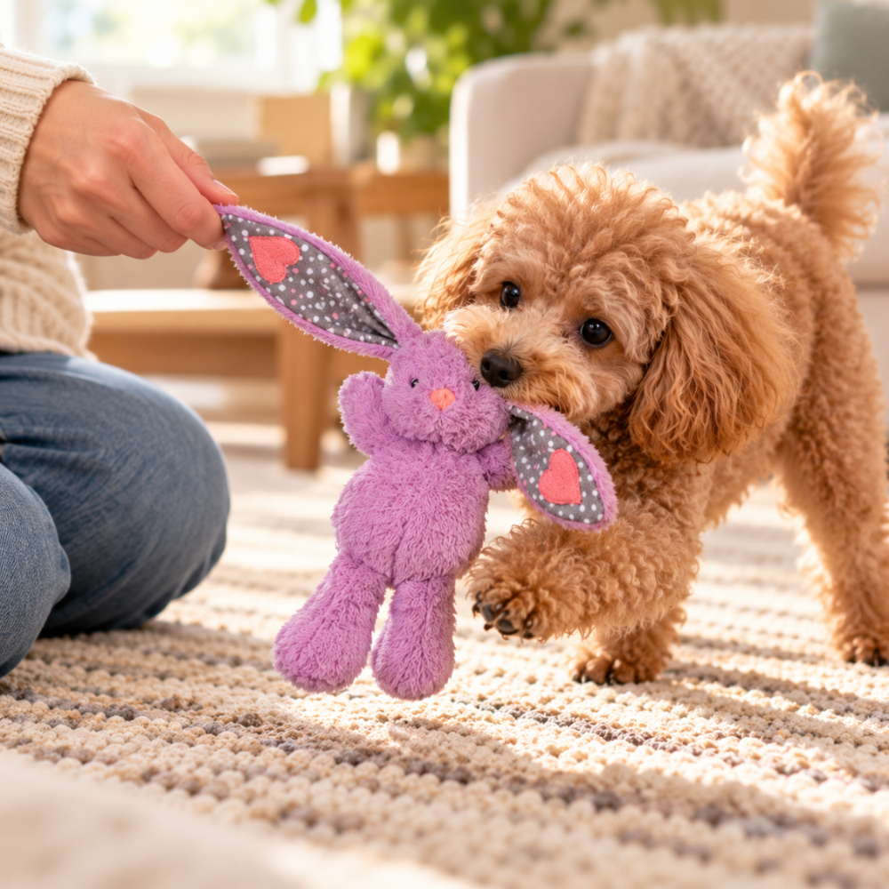 Spot Soothers Heartbeat Bunny Dog Toy - 12" (Assorted)