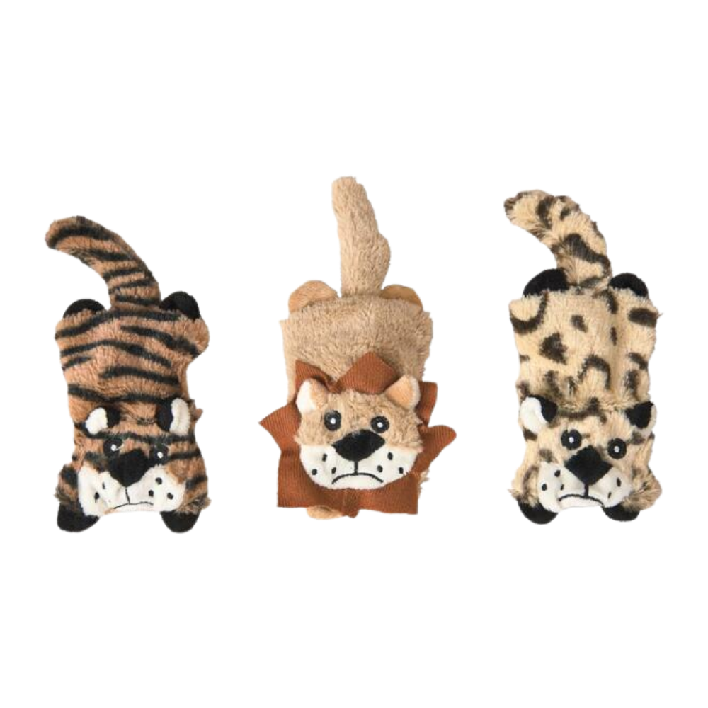 Spot Little Spot Flat Cats Dog Toy (3 Pack)