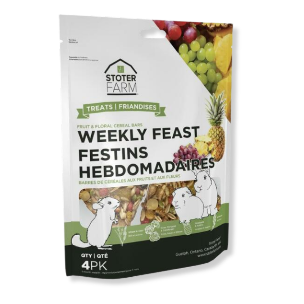 Stoter Farm Fruit and Floral Cereal Bars Weekly Feast Treats - 4 Pack