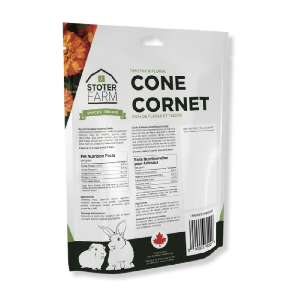 Stoter Farm Snacks Timothy and Floral Cone - 2 Pack