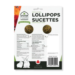 Stoter Farm Treats Timothy and Floral Lollipops - 2 Pack
