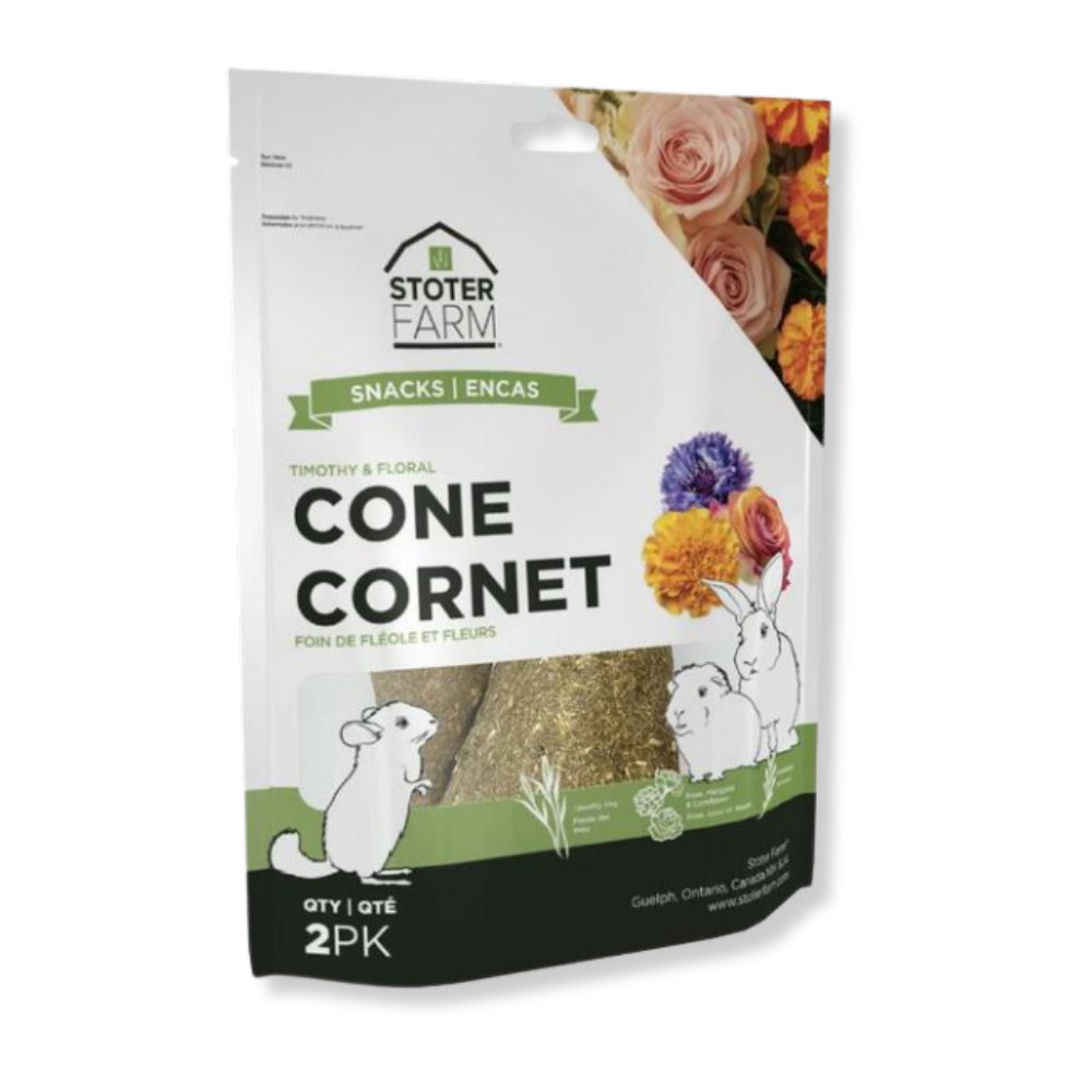 Stoter Farm Snacks Timothy and Floral Cone - 2 Pack