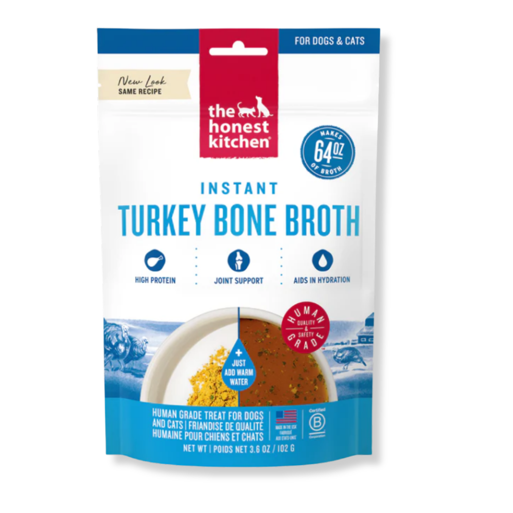 The Honest Kitchen Daily Boosters Instant Turkey Bone Broth with Turmeric - 3.6 oz