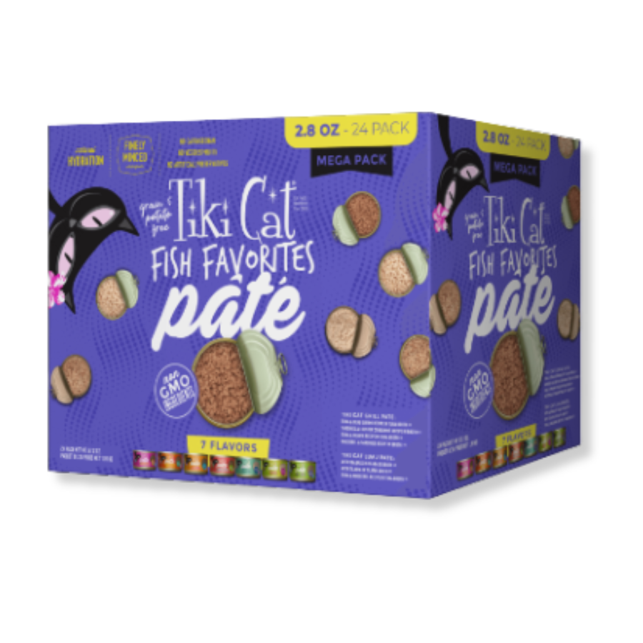 TikiCat Fish Favourites Pate Variety Pack - 2.8 oz (24 Pack)