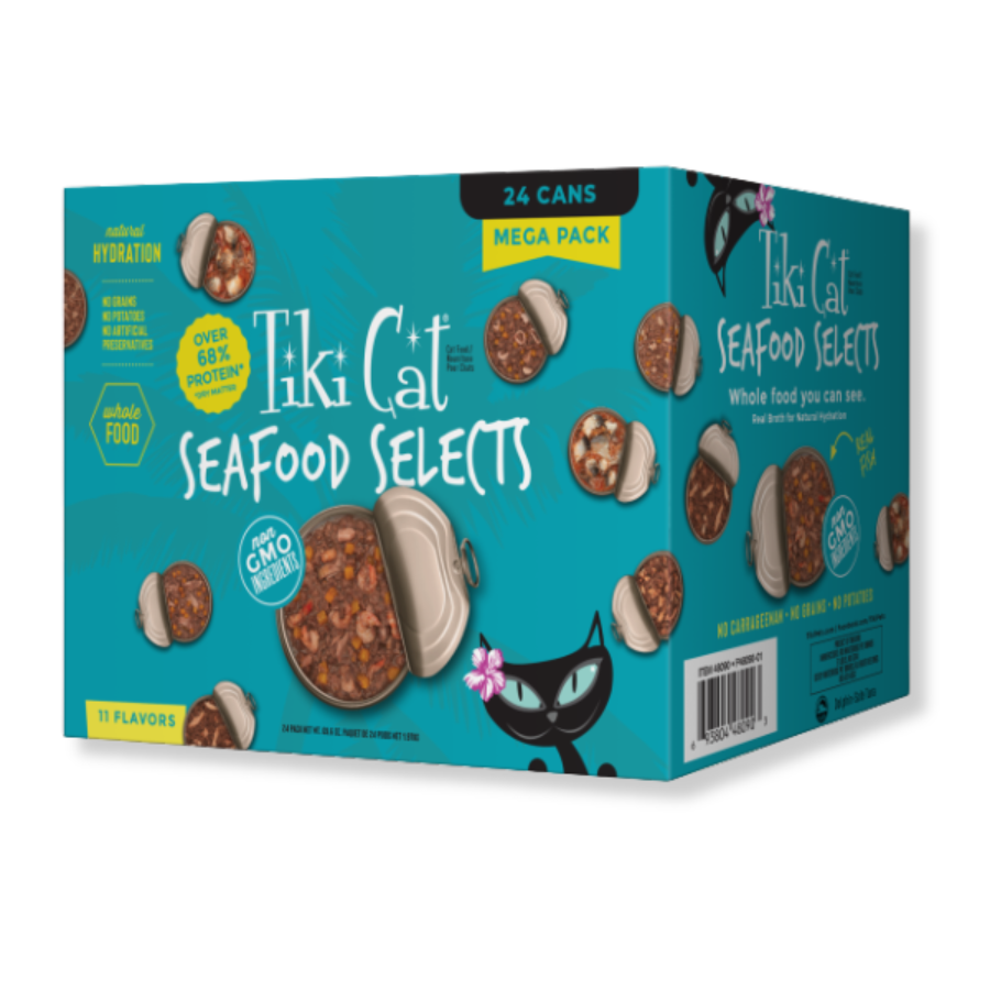 TikiCat Seafood Selects Mega Pack (24 Pack)