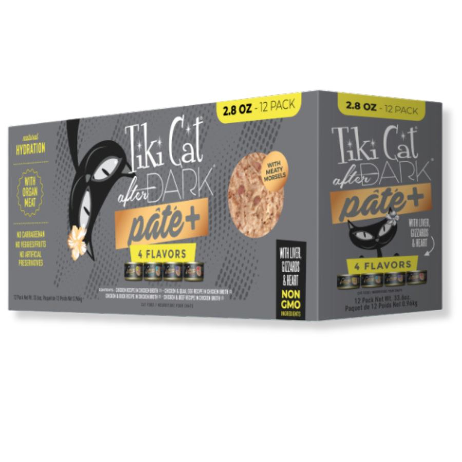 Tiki Cat After Dark Pate Plus Variety Pack - 2.8 oz (12 Pack)