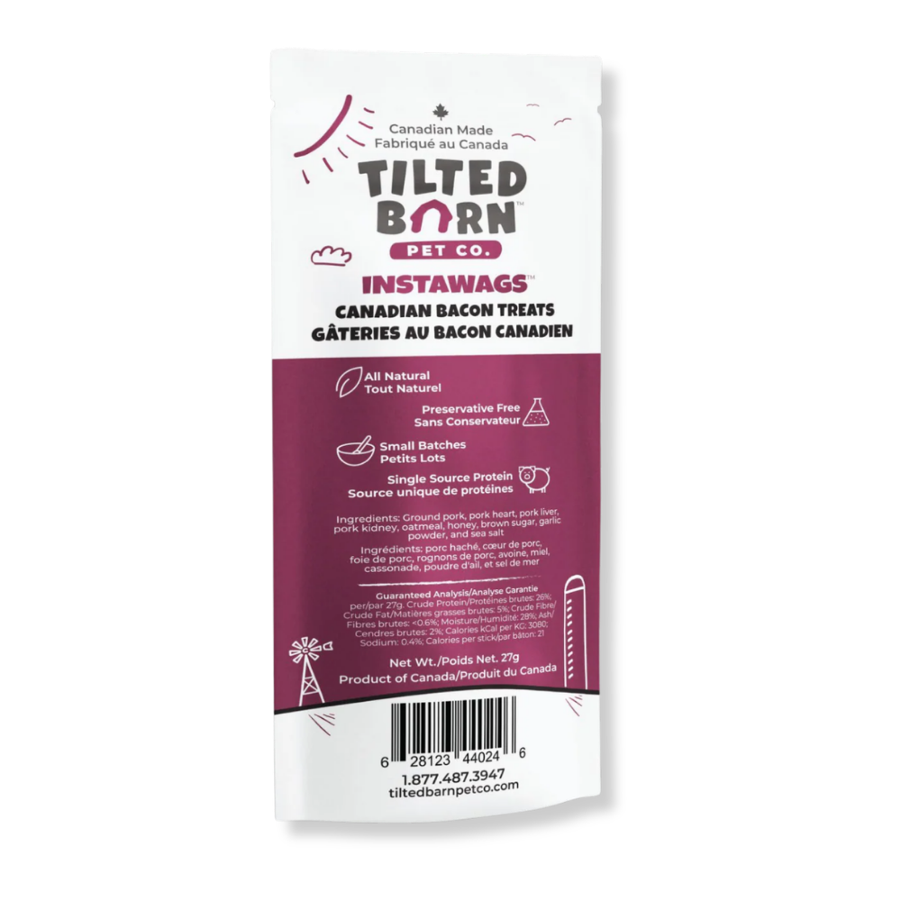 Tilted Barn Instawags Canadian Bacon Treats - 0.9 oz