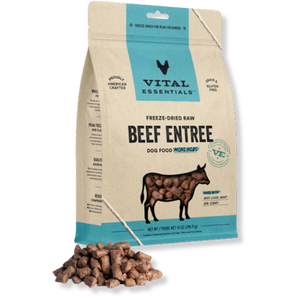 Vital Essentials Freeze-Dried Raw Beef Entrée for Dogs - Mini Nibs - 14 oz