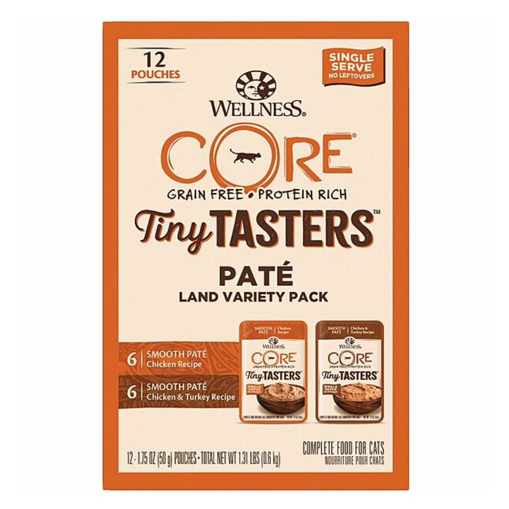 Wellness Core Tiny Tasters Land Variety Pack - 12 Pouches