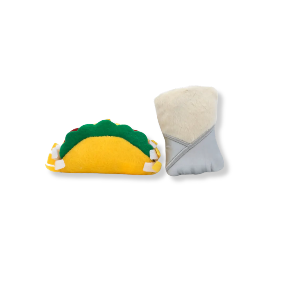 ZippyClaws NomNomz Taco and Burrito Cat Toy